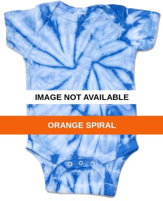 H5100 tie dye Infant Creeper Orange Spiral