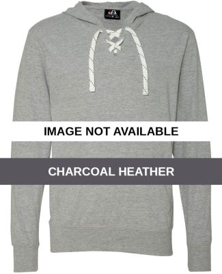 J8231 J-America Adult Sport Lace Jersey Hooded Fle Charcoal Heather