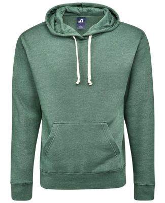 J8871 J-America Adult Tri-Blend Hooded Fleece in Balsam triblend