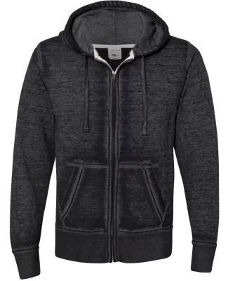 J8916 J-America Adult Vintage Zen Full-Zip Hooded  Twisted Black