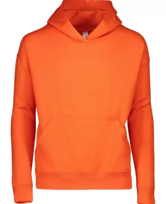L2296 LA T Youth Fleece Hooded Pullover Sweatshirt in Orange