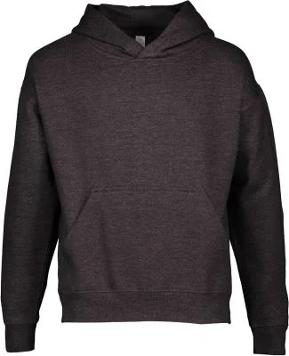 L2296 LA T Youth Fleece Hooded Pullover Sweatshirt in Vintage smoke