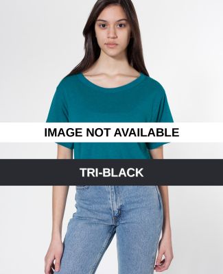 TR480 American Apparel Tri-Blend Short Sleeve Crop Tri-Black