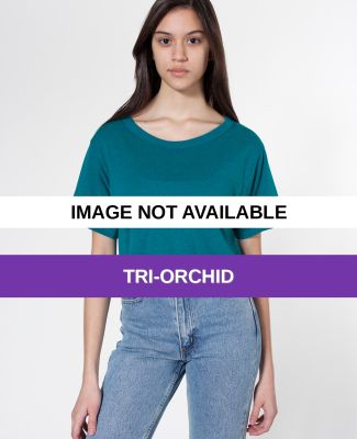 TR480 American Apparel Tri-Blend Short Sleeve Crop Tri-Orchid