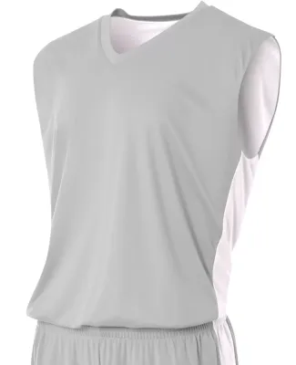 N2320 A4 Adult Reversible Moisture Management Musc SILVER/ WHITE