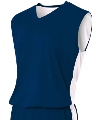 N2320 A4 Adult Reversible Moisture Management Musc NAVY/ WHITE