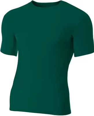 N3130 A4 Short Sleeve Compression Crew FOREST GREEN