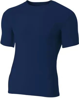 N3130 A4 Short Sleeve Compression Crew NAVY