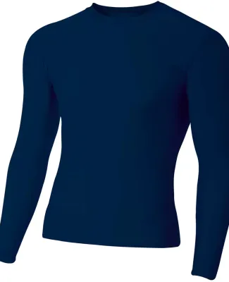N3133 A4 Long Sleeve Compression Crew NAVY