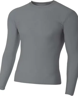 N3133 A4 Long Sleeve Compression Crew GRAPHITE