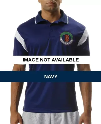 N3156 A4 Adult Rib Collar Color Block Moisture Man Navy