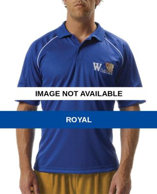 N3168 A4 Adult Piped Moisture Management Polo Royal