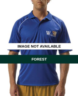 N3168 A4 Adult Piped Moisture Management Polo Forest