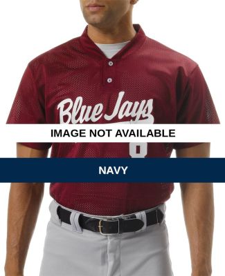 N4121 A4 Adult 2-Button Henley Navy