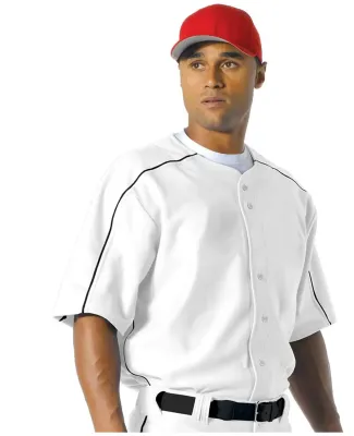 N4214 A4 Men's Warp Knit Baseball Jersey White/Black