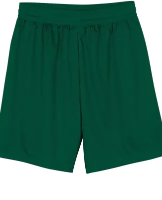 N5184 A4 7 Inch Adult Lined Micromesh Shorts FOREST GREEN