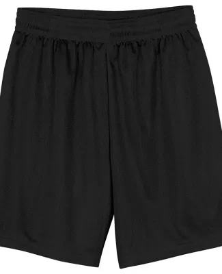 N5184 A4 7 Inch Adult Lined Micromesh Shorts BLACK