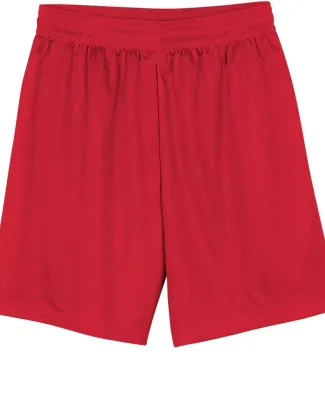 N5184 A4 7 Inch Adult Lined Micromesh Shorts SCARLET