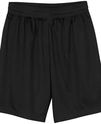 N5255 A4 9 Inch Adult Lined Micromesh Shorts BLACK