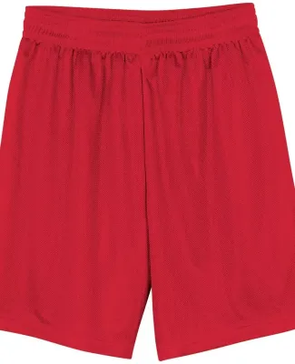 N5255 A4 9 Inch Adult Lined Micromesh Shorts SCARLET