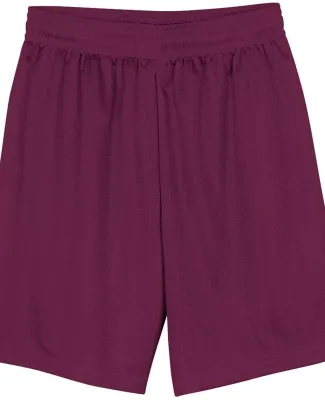 N5255 A4 9 Inch Adult Lined Micromesh Shorts MAROON