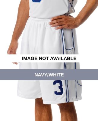 N5285 A4 Moisture Management Game Short Navy/White