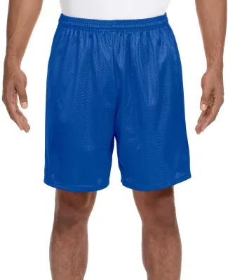 N5293 A4 Adult Lined Tricot Mesh Shorts ROYAL