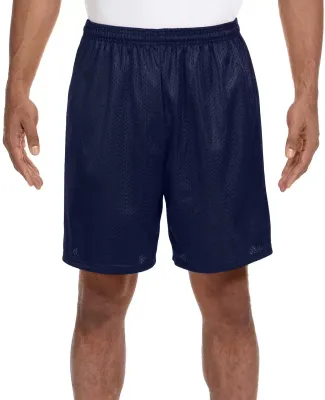 N5293 A4 Adult Lined Tricot Mesh Shorts NAVY