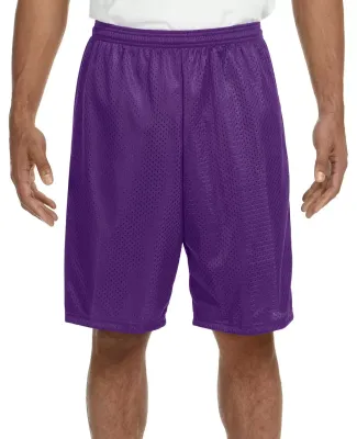 N5296 A4 Adult Lined Tricot Mesh Shorts PURPLE
