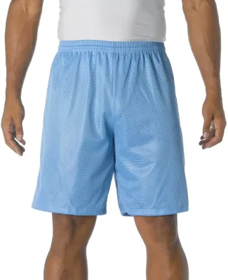 N5296 A4 Adult Lined Tricot Mesh Shorts LIGHT BLUE