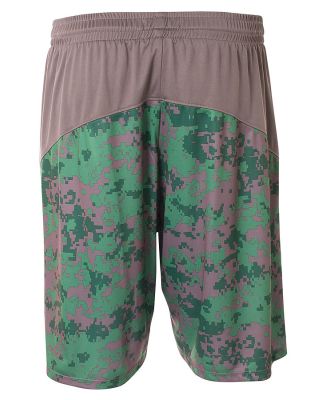 N5322 A4 10" Printed Camo Performance Short Forest