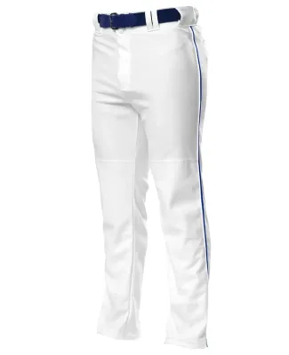 N6162 A4 Adult Pro Style Open Bottom Baggy Cut Bas WHITE/ ROYAL