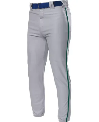 N6178 A4 Adult Pro Style Elastic Bottom Baseball P GREY/ FOREST