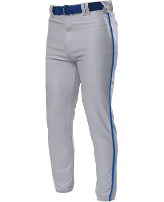 N6178 A4 Adult Pro Style Elastic Bottom Baseball P GREY/ ROYAL