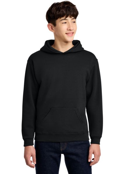 JERZEES 996Y NuBlend Youth Hooded Pullover Sweatsh in Black