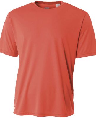 NB3142 A4 Youth Cooling Performance Crew Tee in Coral