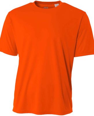 NB3142 A4 Youth Cooling Performance Crew Tee in Safety orange