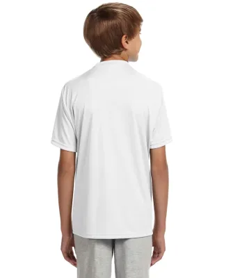 NB3142 A4 Youth Cooling Performance Crew Tee WHITE