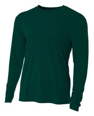 NB3165 A4 Youth Cooling Performance Long Sleeve Cr in Forest green