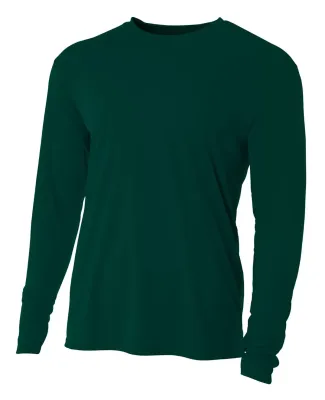 NB3165 A4 Youth Cooling Performance Long Sleeve Cr FOREST GREEN