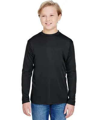 NB3165 A4 Youth Cooling Performance Long Sleeve Cr BLACK