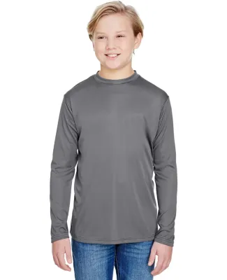 NB3165 A4 Youth Cooling Performance Long Sleeve Cr GRAPHITE