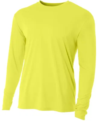 NB3165 A4 Youth Cooling Performance Long Sleeve Cr SAFETY YELLOW