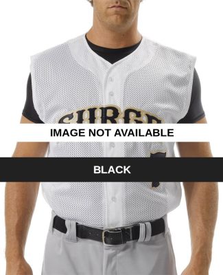 NB4118 A4 Youth Sleeveless Baseball Shirt Black