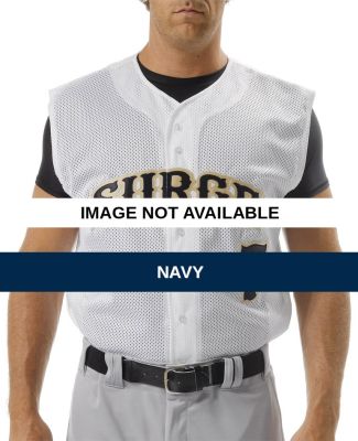 NB4118 A4 Youth Sleeveless Baseball Shirt Navy