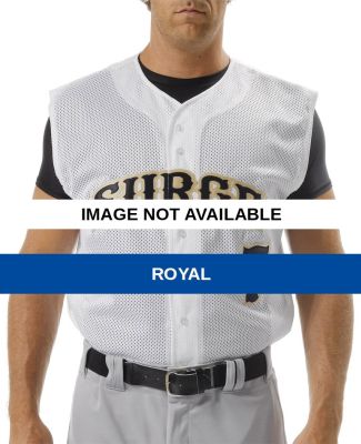 NB4118 A4 Youth Sleeveless Baseball Shirt Royal