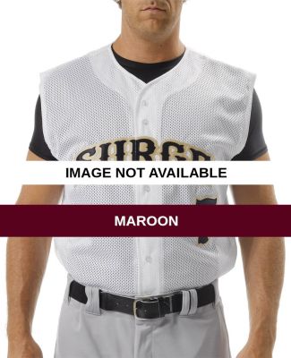 NB4118 A4 Youth Sleeveless Baseball Shirt Maroon