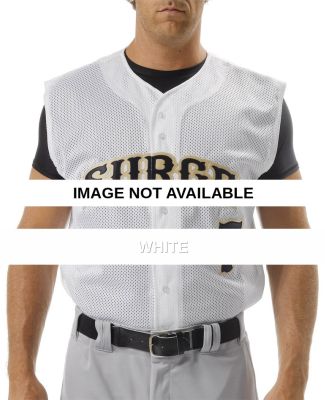 NB4118 A4 Youth Sleeveless Baseball Shirt White