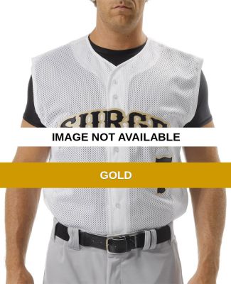 NB4118 A4 Youth Sleeveless Baseball Shirt Gold
