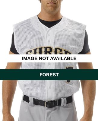 NB4118 A4 Youth Sleeveless Baseball Shirt Forest